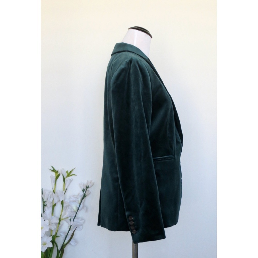 NEW! J.Crew Parke Velvet Blazer Jacket Forest Green SZ 6 - Picture 11 of 13
